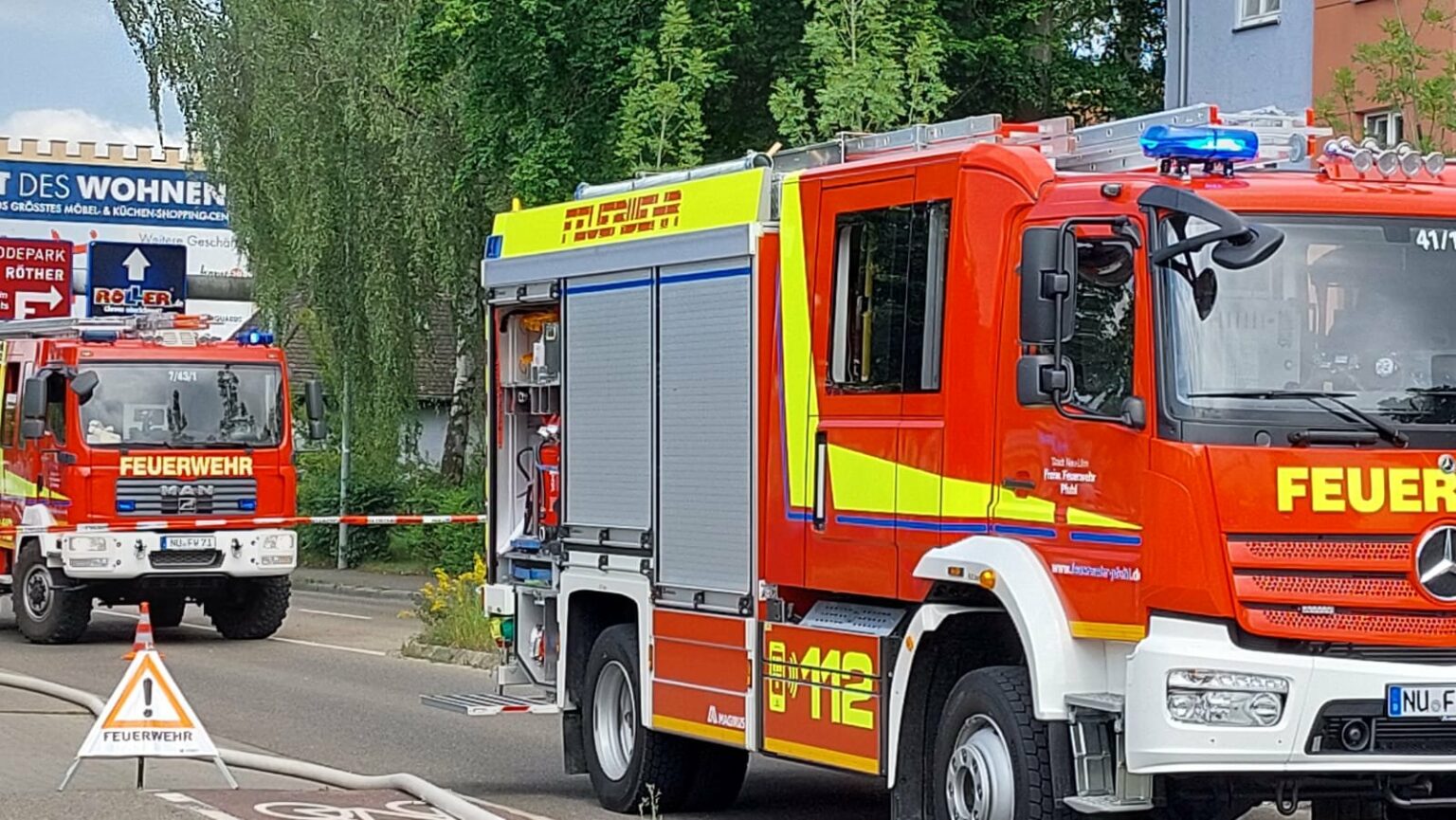 Gebäudebrand Freiwillige Feuerwehr Pfuhl e V